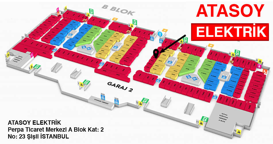 Atasoy Elektrik Perpa Adres Kroki Kat Planı