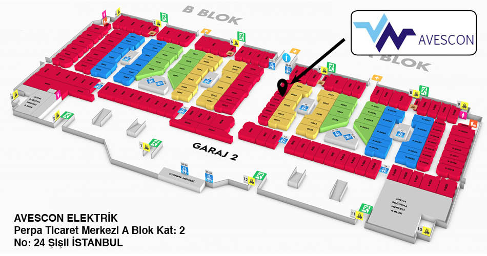Avescon Elektrik Perpa Adres Kroki Kat Planı