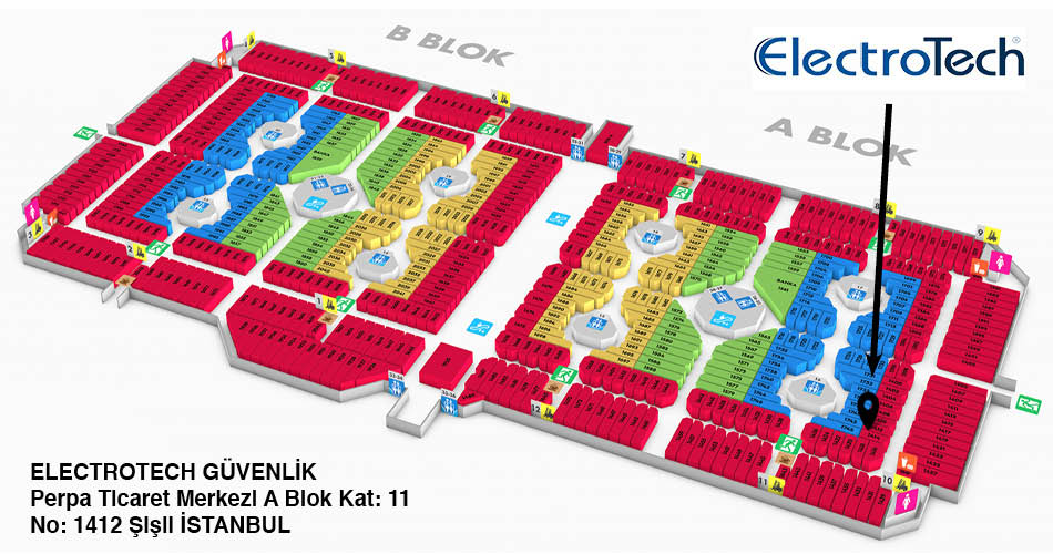 Electrotech Güvenlik Perpa Adres Kroki Kat Planı