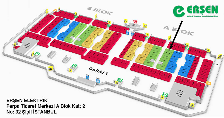 Erşen Elektrik Perpa Adres Kroki Kat Planı