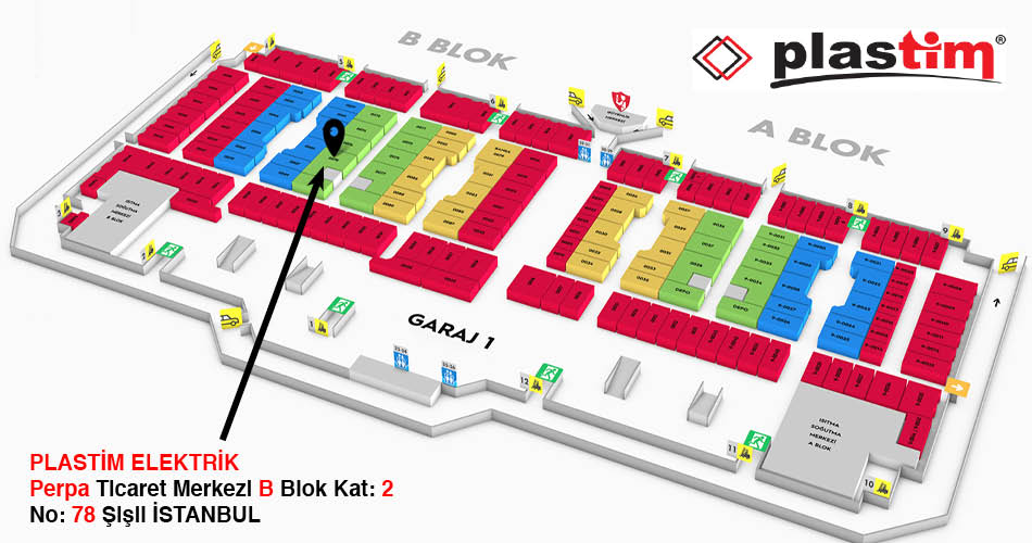 Plastim Elektrik Perpa Adres Kroki Kat Planı