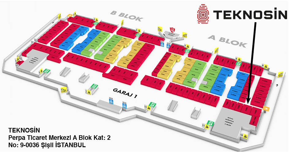 Teknosin Perpa Adres Kroki Kat Planı