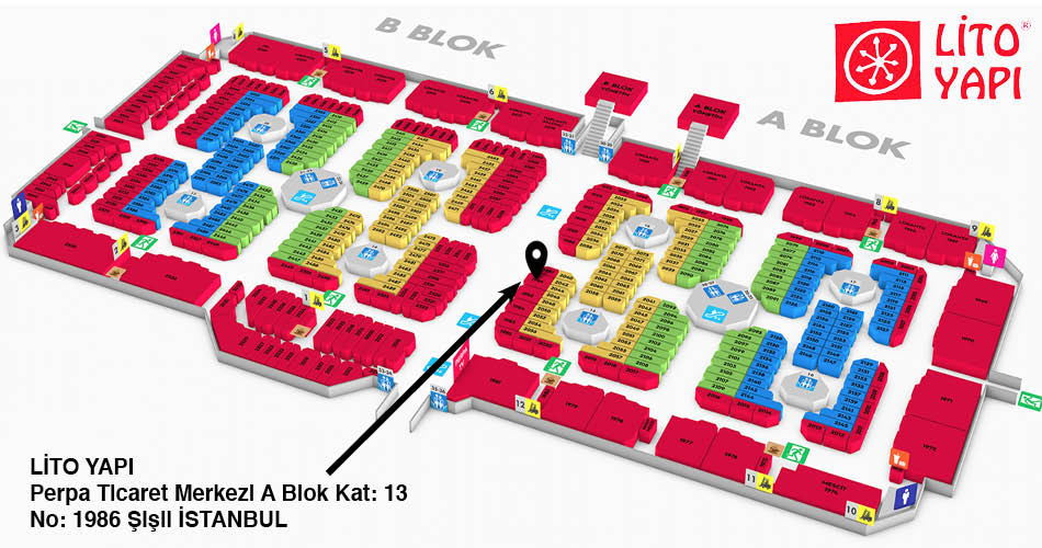 Lito Yapı Perpa Adres Kroki Kat Planı