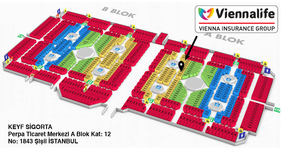Keyf Sigorta Viennalife Perpa Adres Kroki Kat Planı