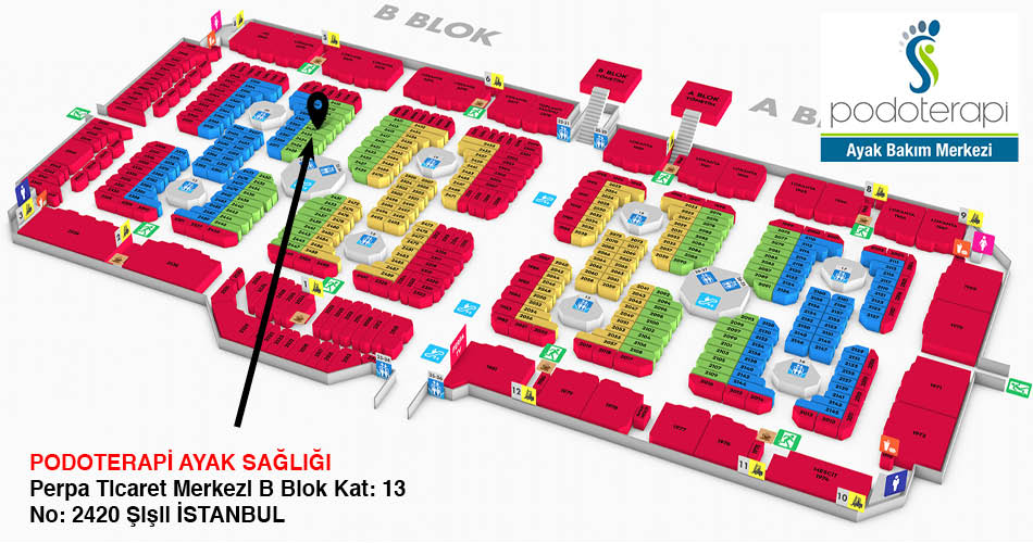 Podoterapi Perpa Adres Kroki Kat Planı