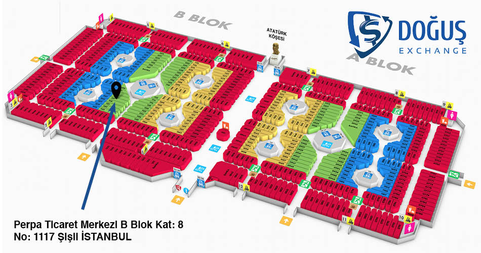 Doğuş Döviz Perpa Adres Kroki Kat Planı