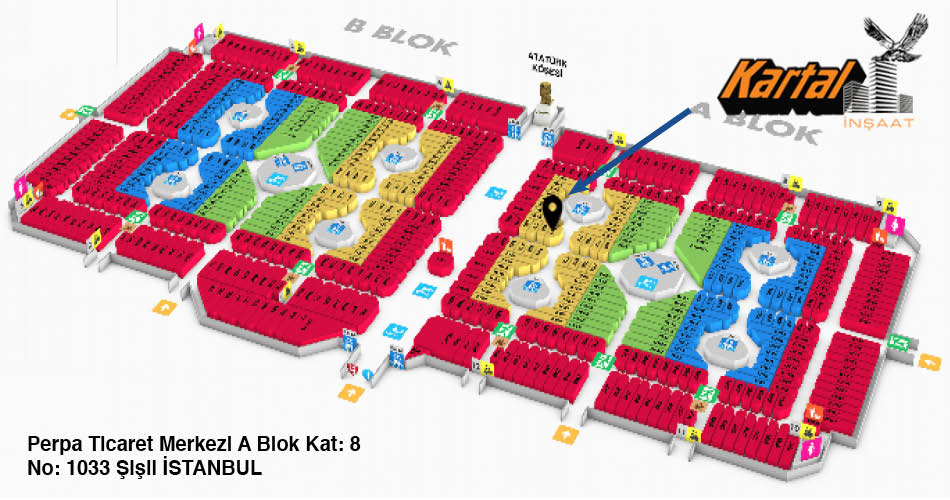 Kartal İnşaat Perpa Adres Kroki Kat Planı