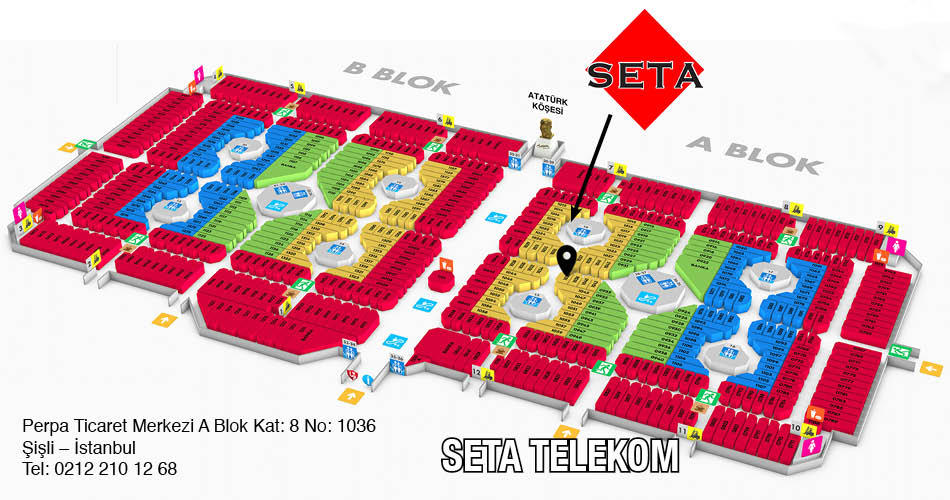 Seta Telekom Perpa Adres Kroki Kat Planı