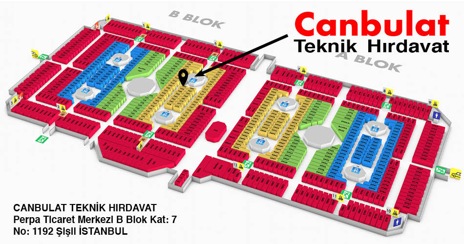 Canbulat Teknik Hırdavat Perpa Adres Kroki Kat Planı