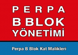 Perpa B Blok Kat Malikleri Yöneticiliği