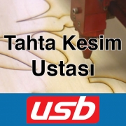 Tahta Kesim Ustası USB Etiket