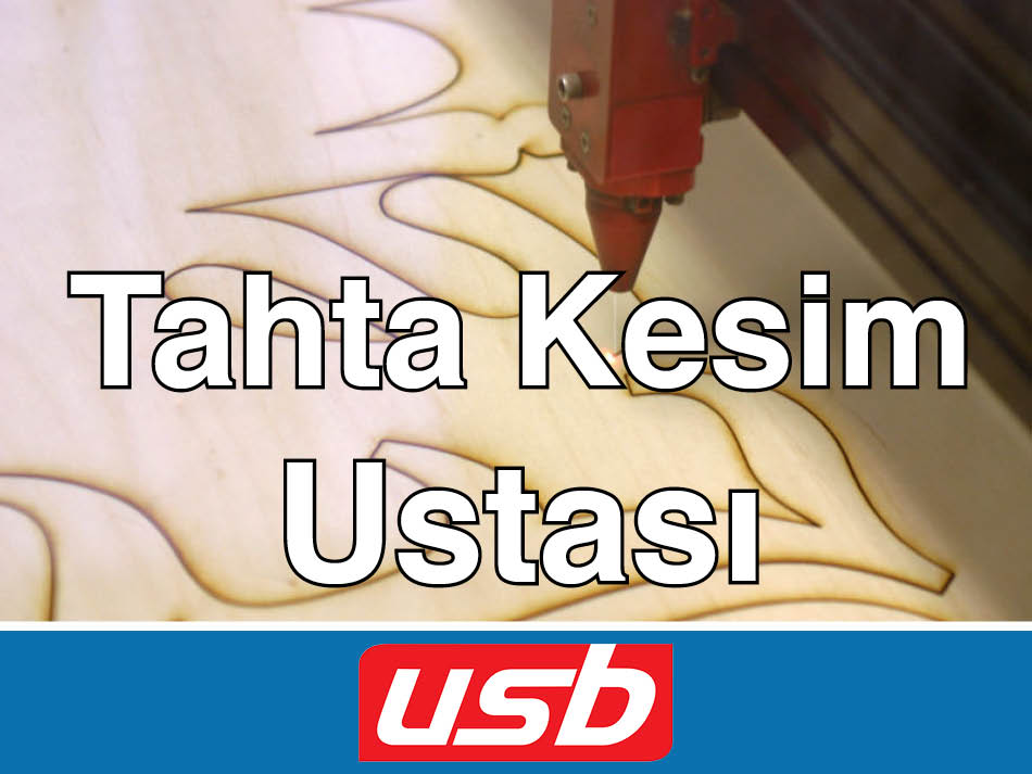 Tahta Kesim Ustası USB Etiket