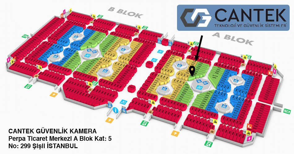 Cantek Güvenlik Perpa Adres Kroki Kat Planı