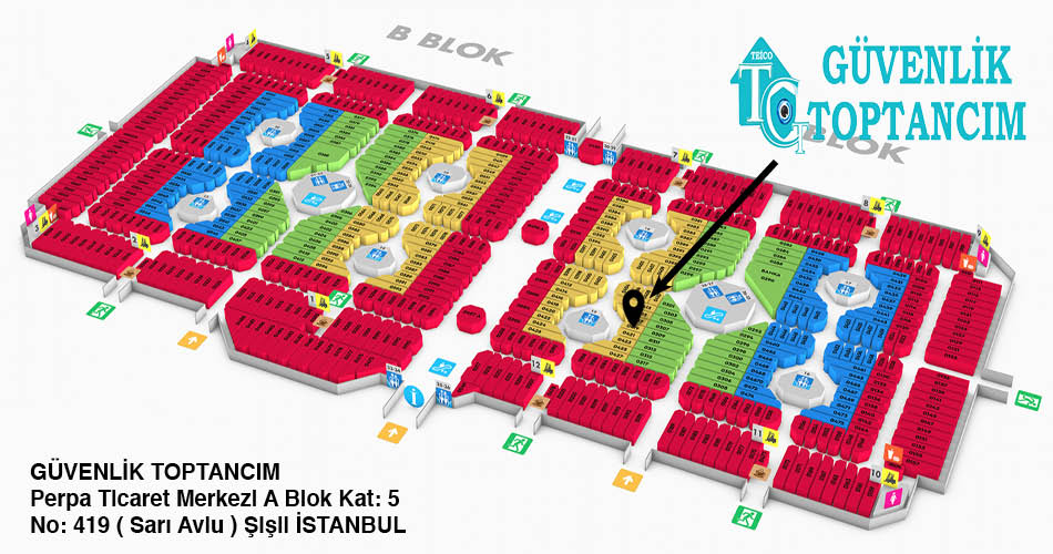 Güvenlik Toptancım Perpa Adres Kroki Kat Planı