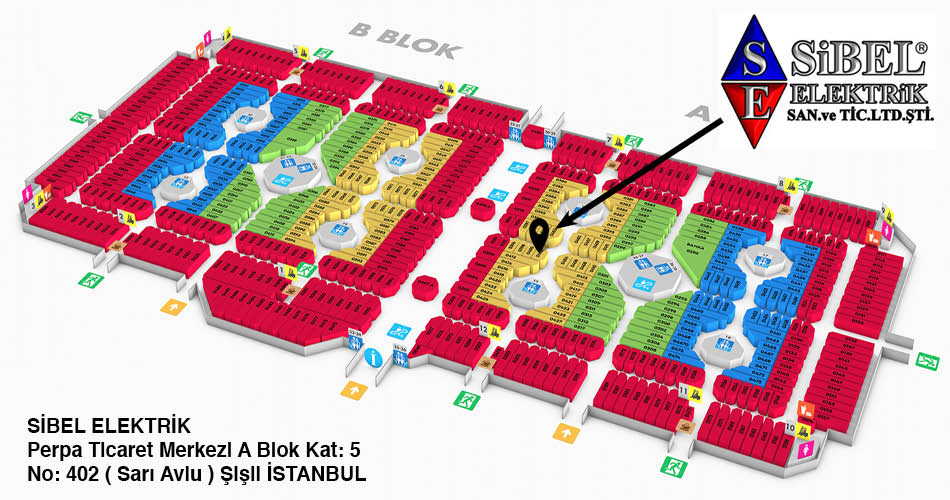 Sibel Elektrik Perpa Adres Kroki Kat Planı