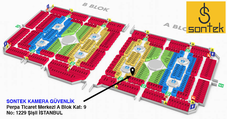 Sontek Kamera Güvenlik Perpa Adres Kroki Kat Planı