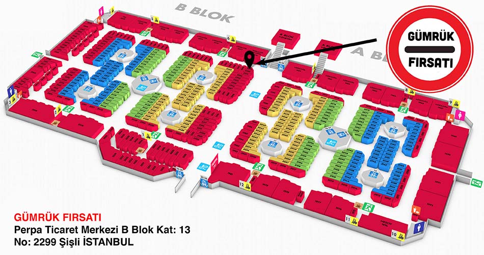 Gümrük Fırsatı Perpa Adres Kroki Kat Planı