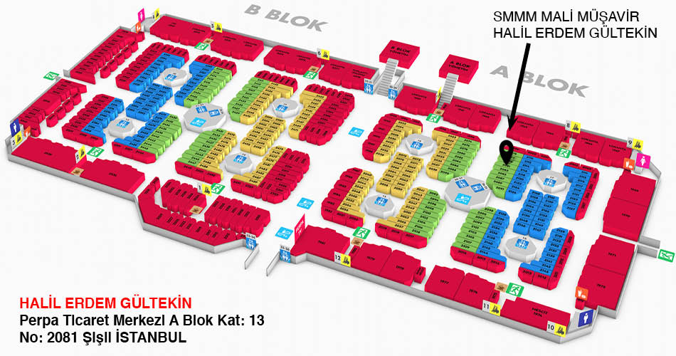 SMMM Halil Erdem Gültekin Perpa Adres Kroki
