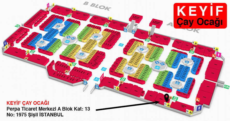 Keyif Çay Ocağı Perpa Adres Kroki Kat Planı