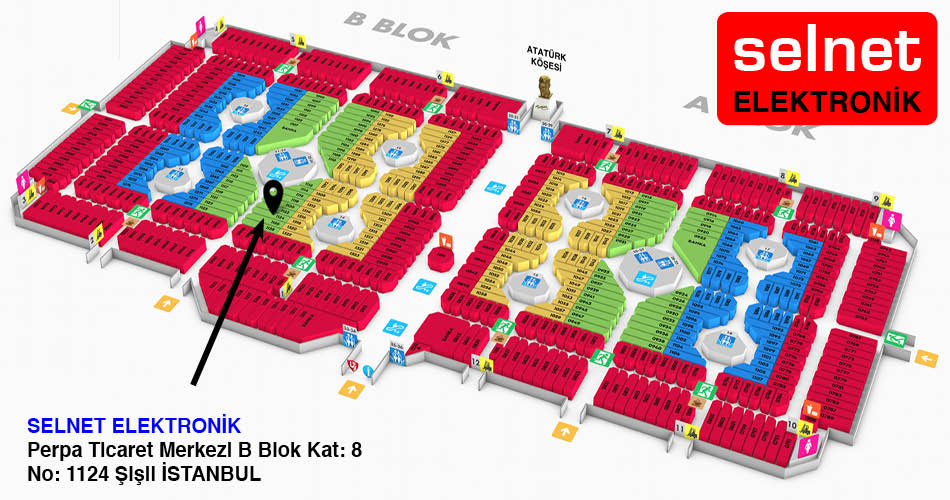 Selnet Elektronik Perpa Adres Kroki Kat Planı