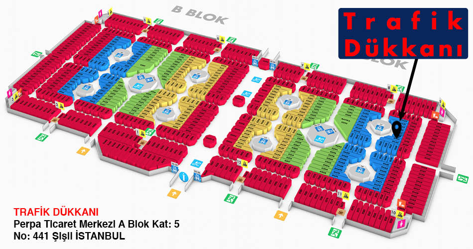 Trafik Dükkanı Perpa Adres Kroki Kat Planı