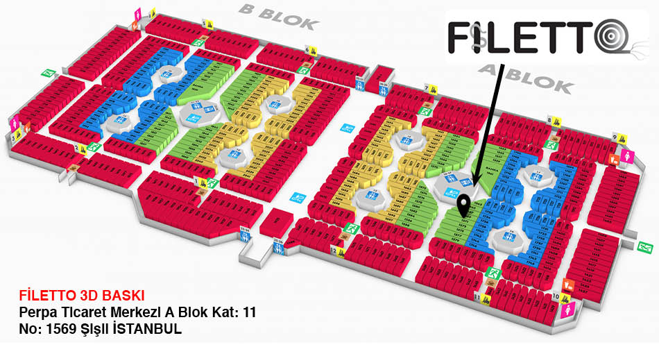 Filetto 3D Perpa Adres Kroki Kat Planı