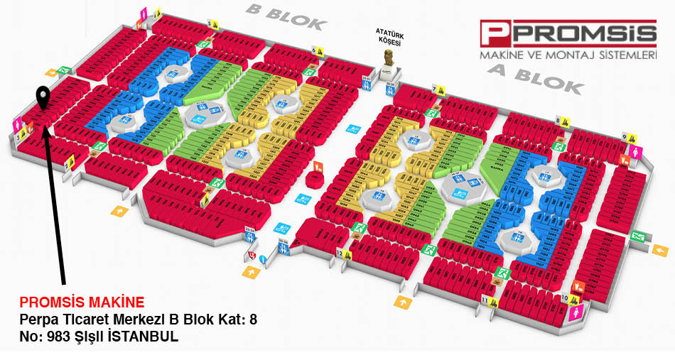 Promsis Makine Perpa Adres Kroki Kat Planı