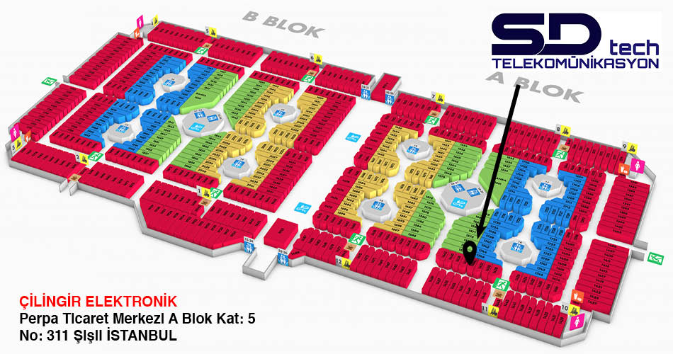 SD Tech Telekomünikasyon Perpa Adres Kroki Kat Planı