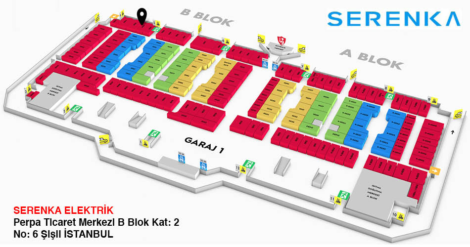Serenka Elektrik Perpa Adres Kroki Kat Planı