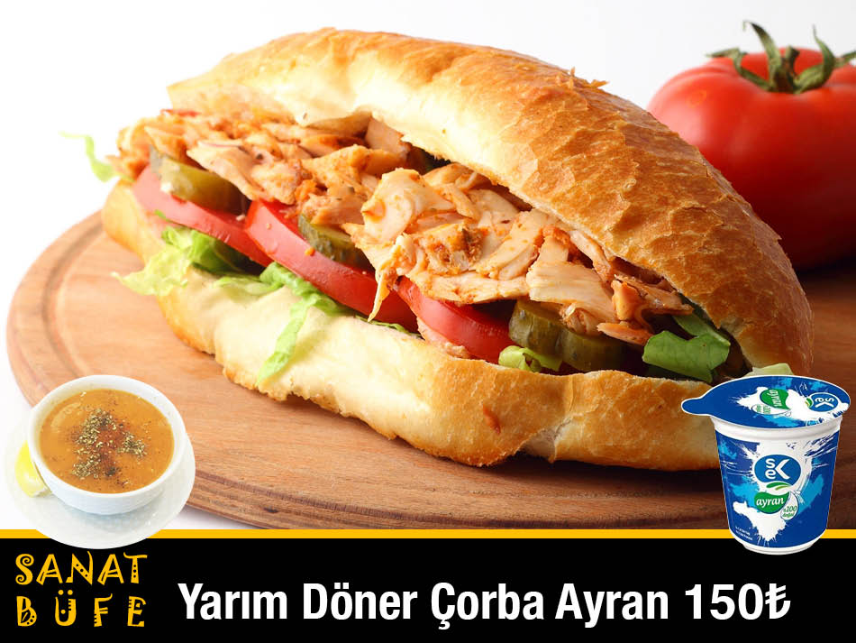 Yarım Döner Ayran Çorba 150 TL