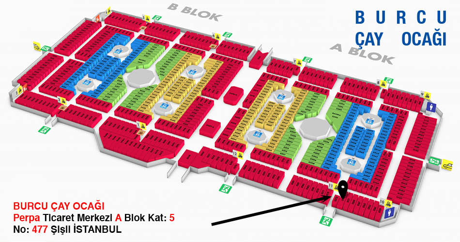 Burcu Çay Ocağı Perpa Adres Kroki Kat Planı