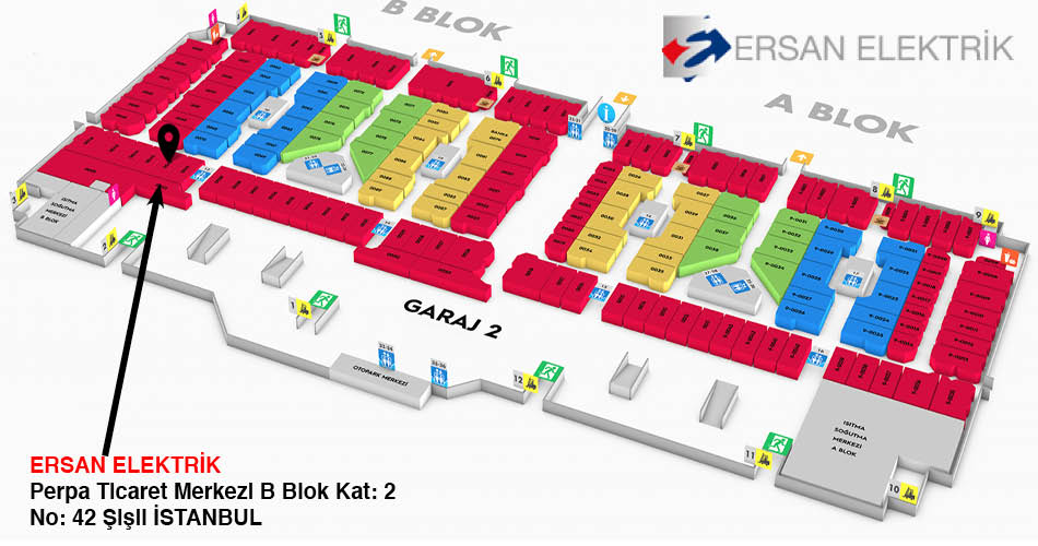 Ersan Elektrik Perpa Adres Kroki Kat Planı