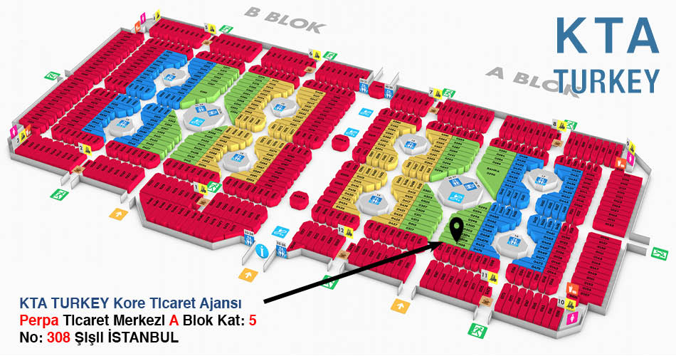 Kore Ticaret Ajansı Perpa Adres Kroki KTA Turkey