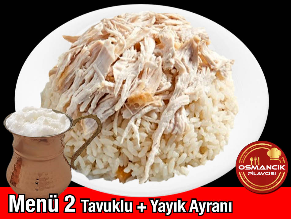 Perpa Pilavcısı Menü 2 Tavuklu Pilav + Yayık Ayranı