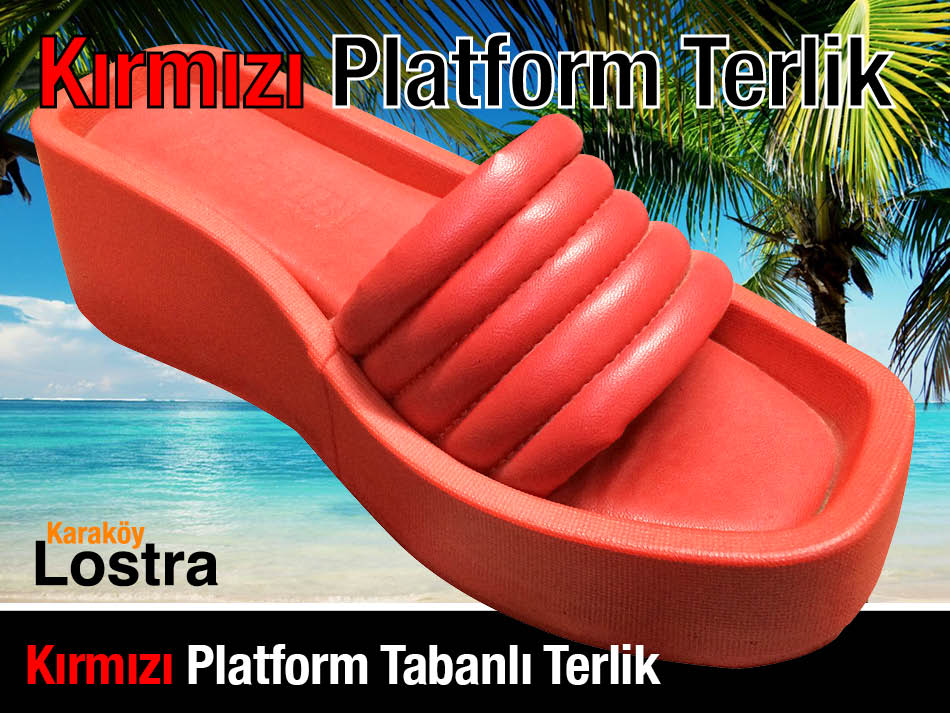 Kırmızı Bayan Teliği Platform Taban